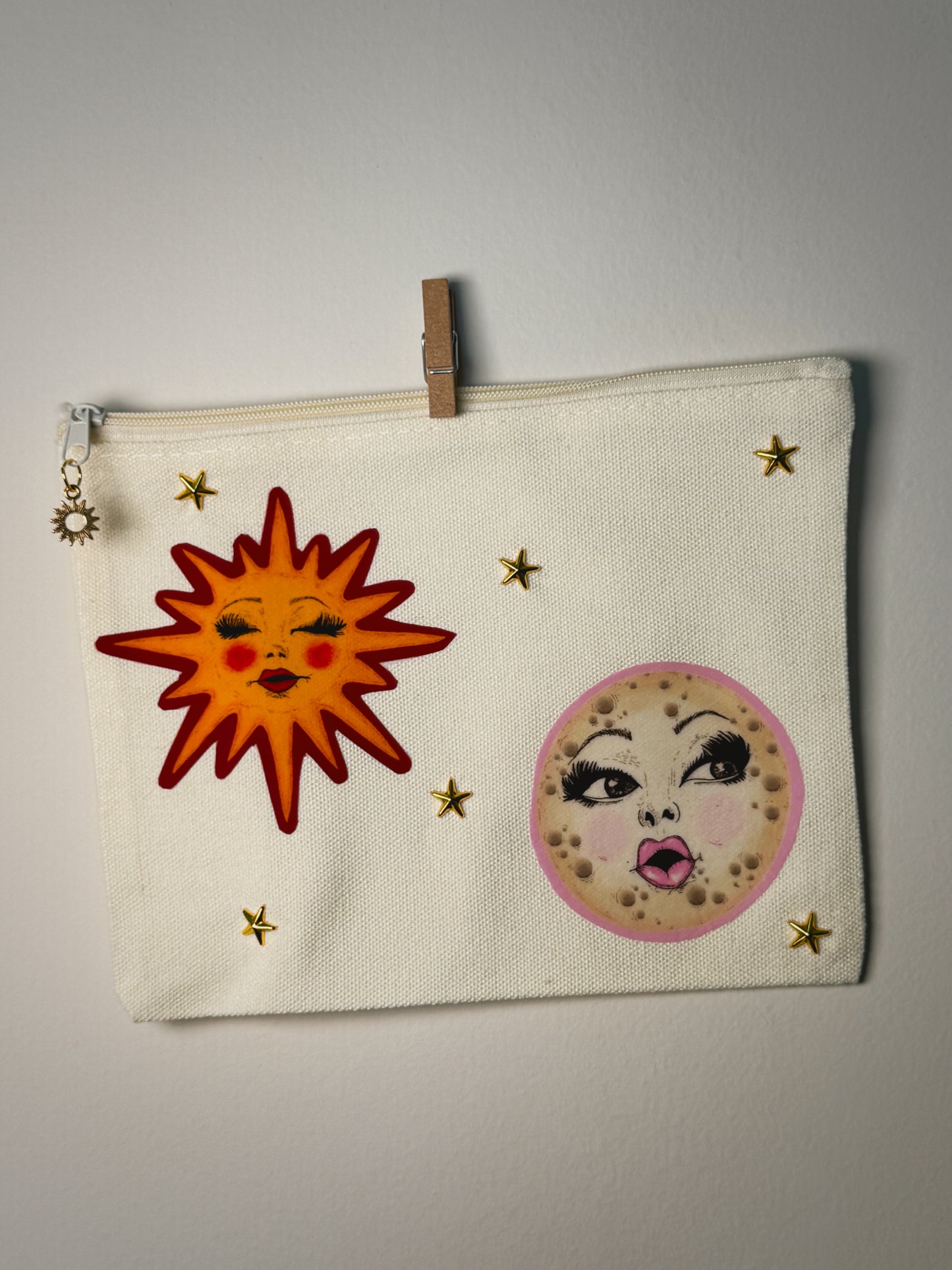 Celestial Hand-Pressed Bag | 8 x 6 Natural Cotton | Luxe