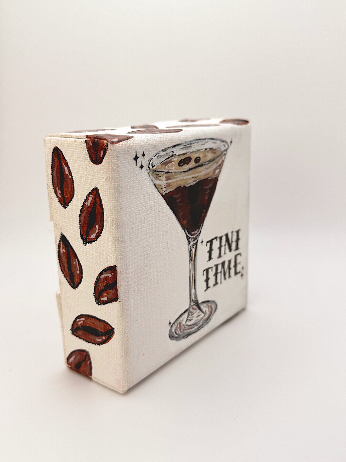 Tini Time – Mini Cocktail Canvas (4×4 Original)