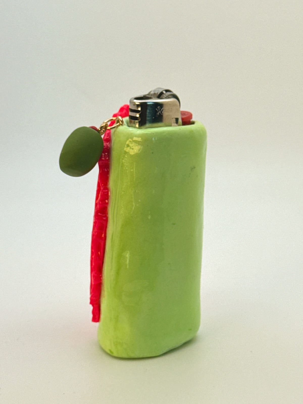 Vintage Frame Martini Kitty Case with charm| Fits Standard Bic | Handmade Polymer Clay Art