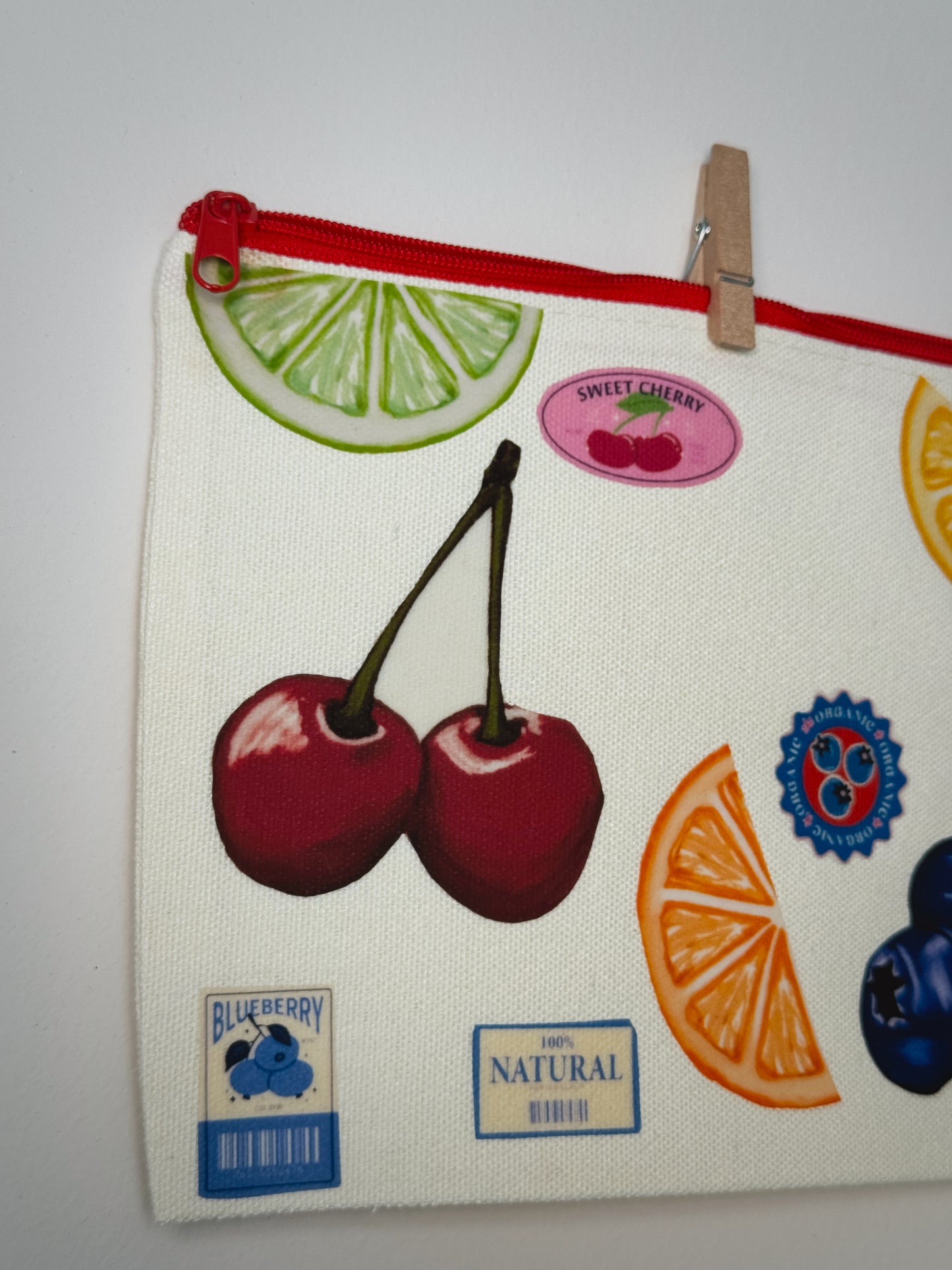 Fresh Fruit Hand-Pressed Bag | 8 x 6 Natural Cotton
