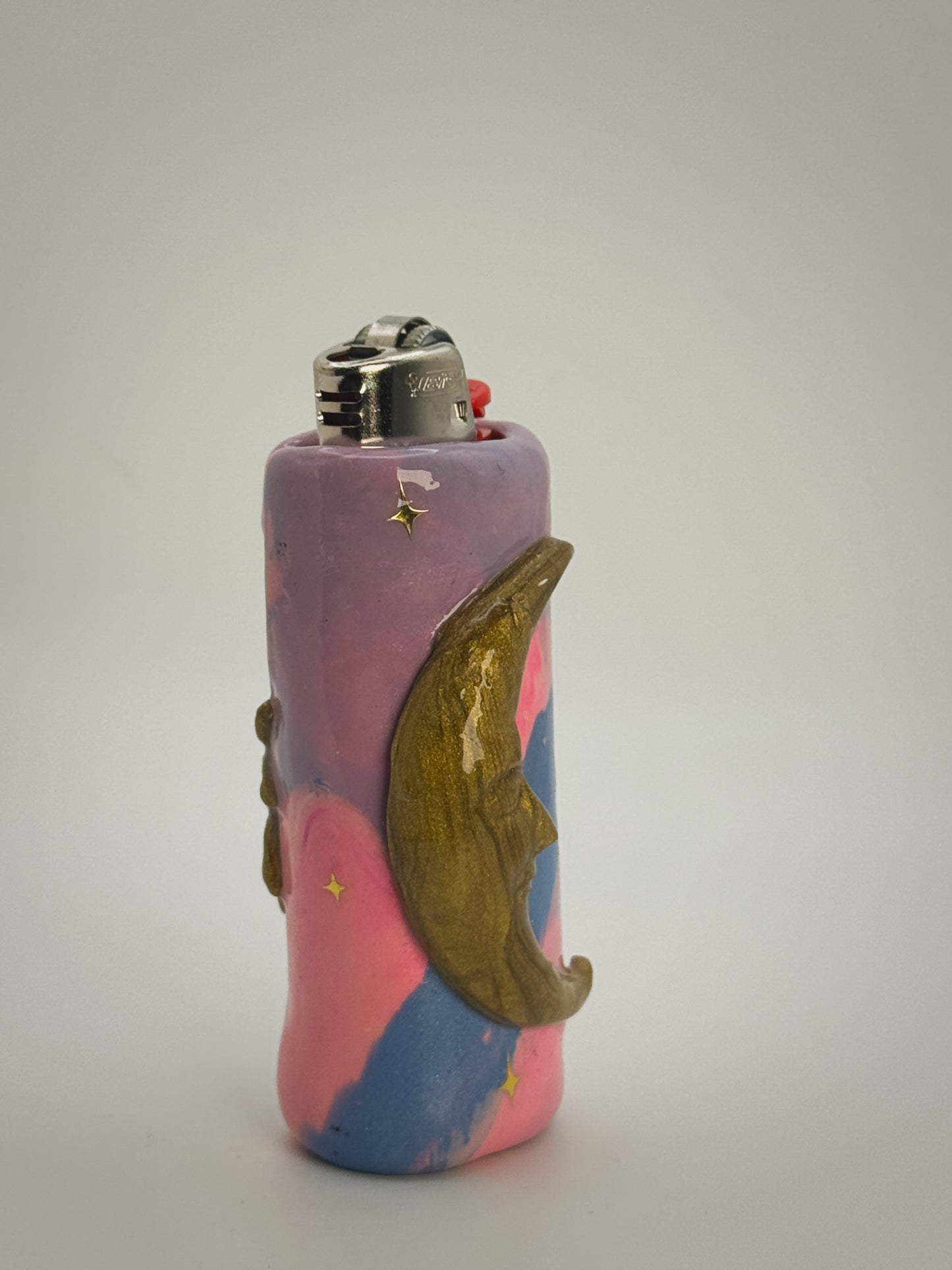 Celestial Lighter Case| Fits Standard Bic | Handmade Polymer Clay Art