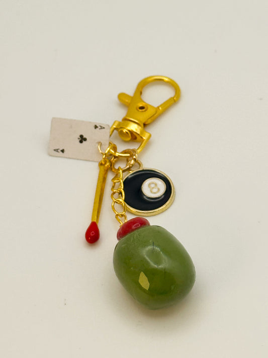 Girls Night Out Keychain – Handmade Polymer Clay Bag Charm