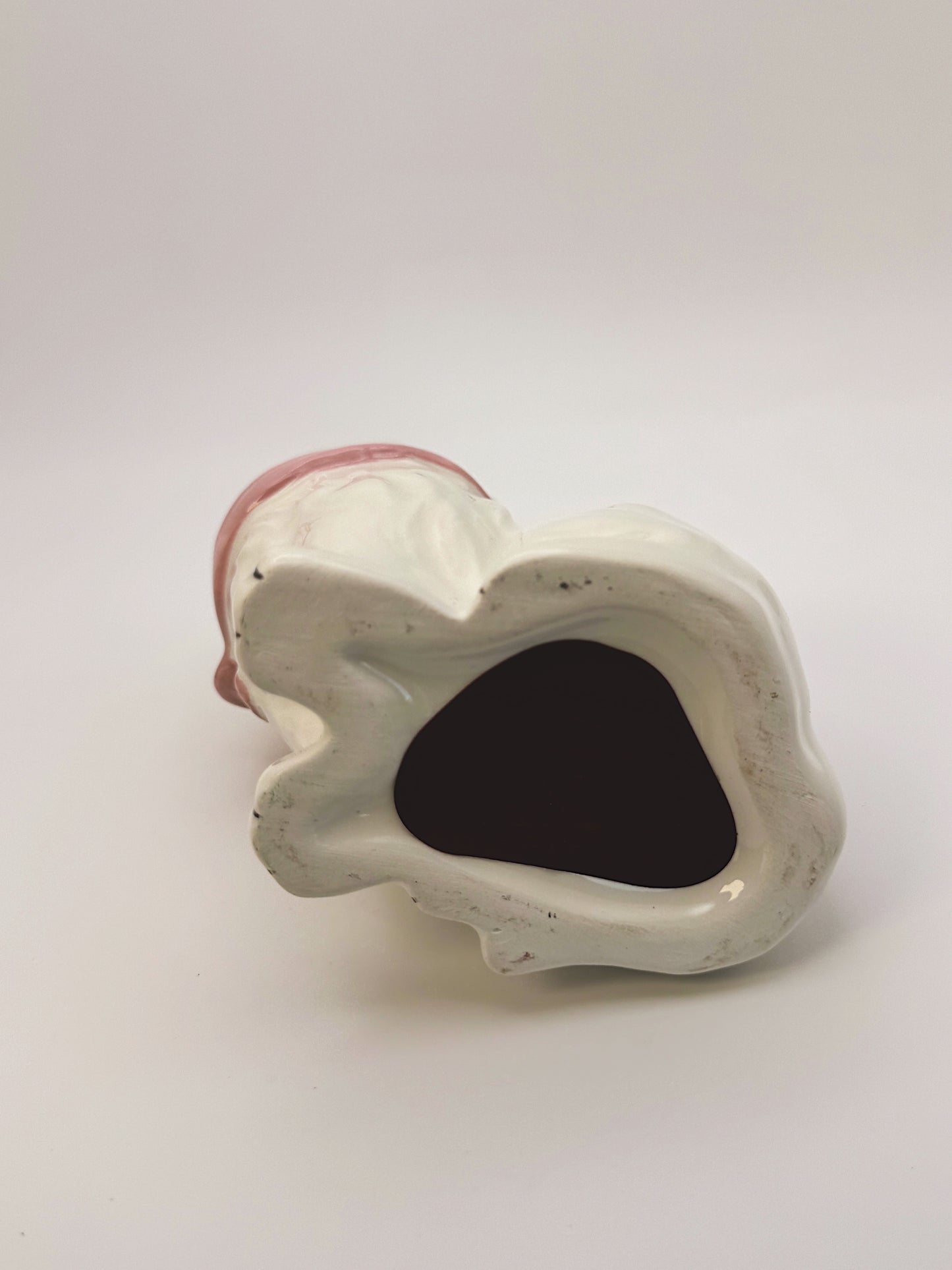 Ceramic Cat Match Holder with Strike Plate – Pink Bow