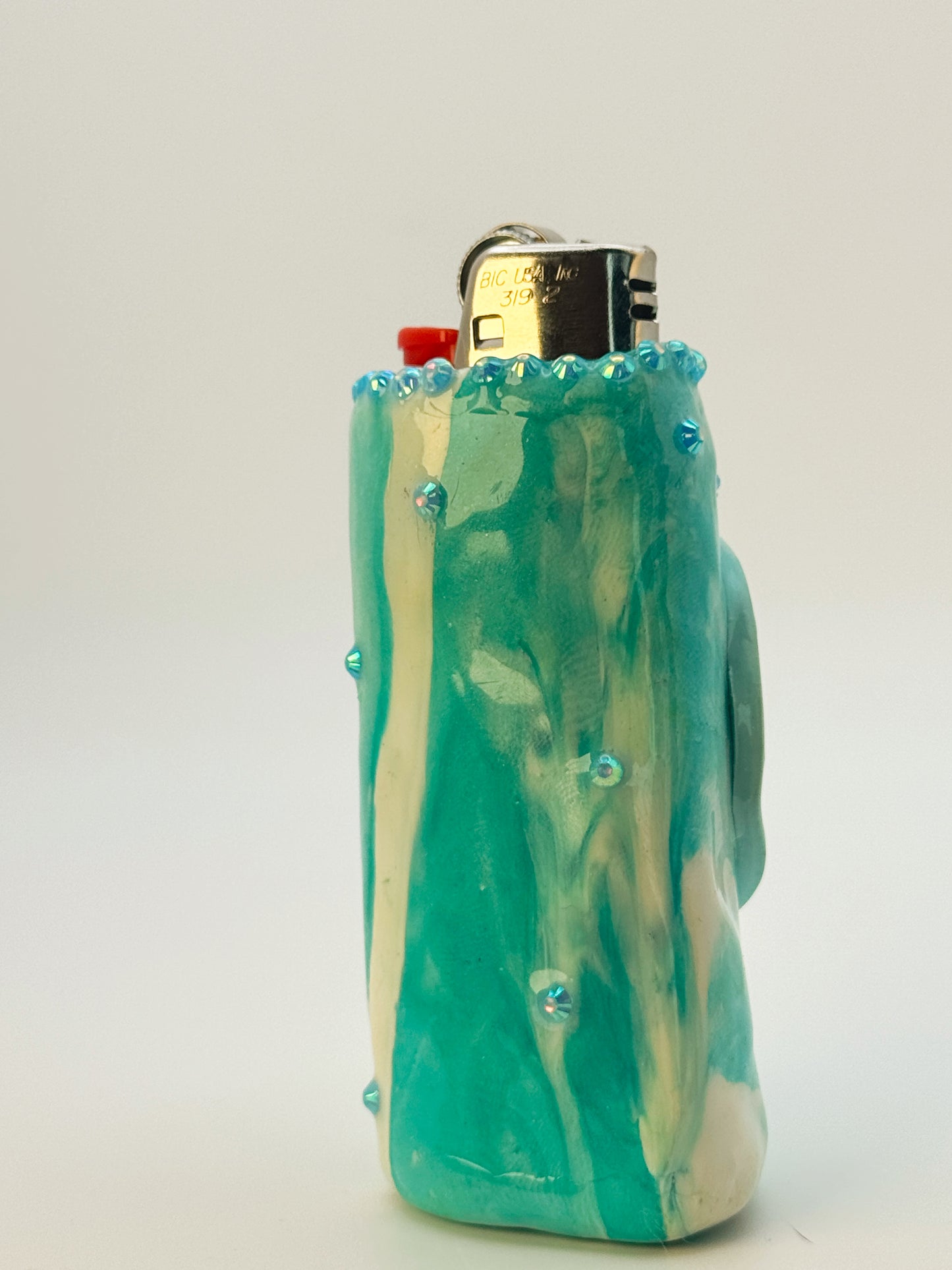 Sassy Moon Lighter Case| Fits Standard Bic | Handmade Polymer Clay Art