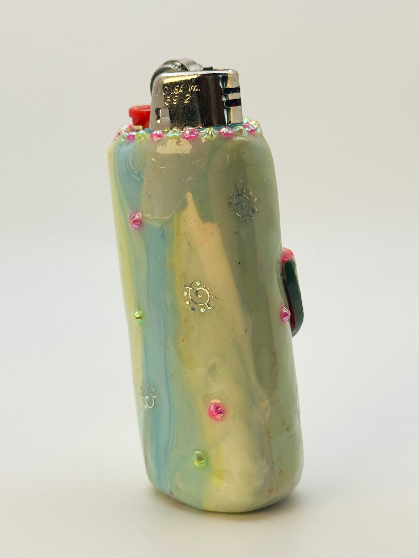 Sassy Watermelon Lighter Case| Fits Standard Bic | Handmade Polymer Clay Art