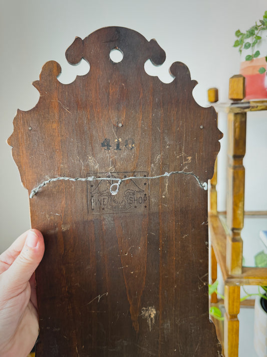 Vintage Pine Scroll Mirror – 18” Pine Shop Original Wall Decor