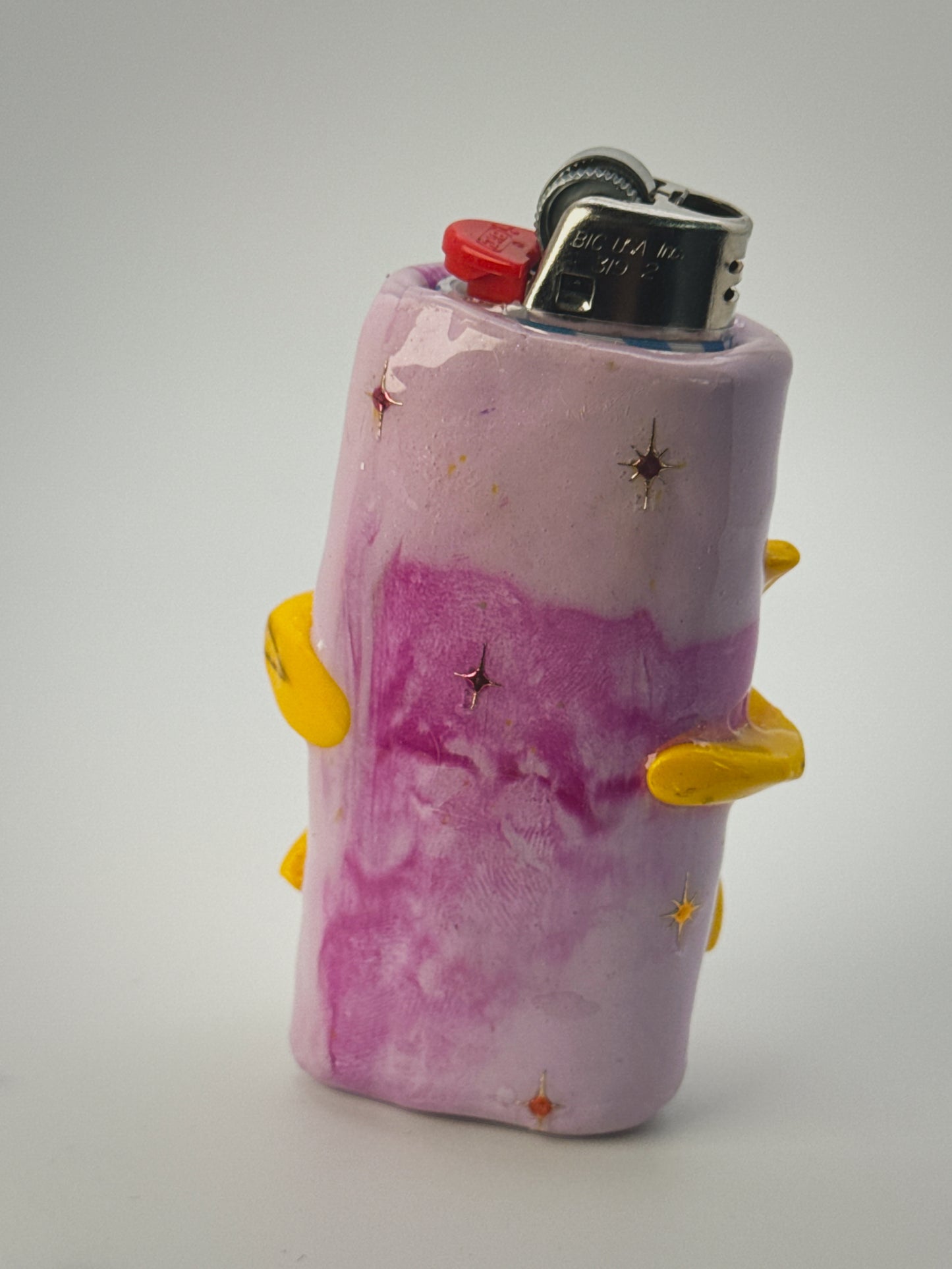 Sassy Sun Lighter Case| Fits Standard Bic | Handmade Polymer Clay Art