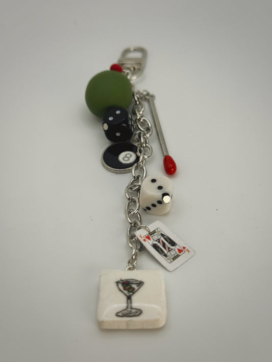 Girls Night Out Keychain – Handmade Polymer Clay Bag Charm