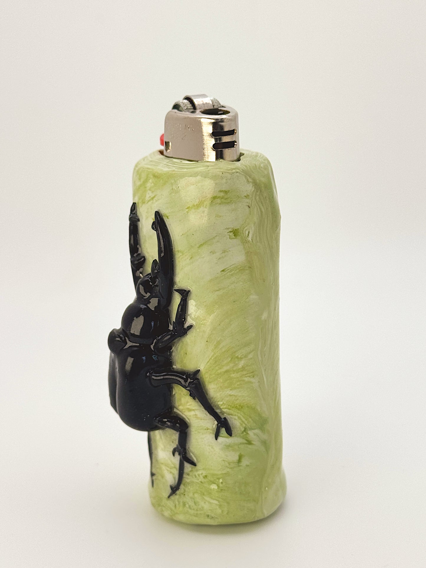 Beetle Lighter Case – Hand-Sculpted Polymer Clay Functional Art