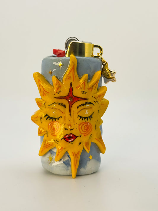 Miss Sunny Girl Lighter Case w/ charm | Fits Standard Bic