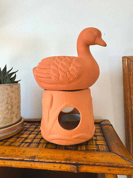 Vintage Duck Potpourri Simmer Pot w/ Box – Tea Light Oil Burner – Cottagecore Kitchen Decor