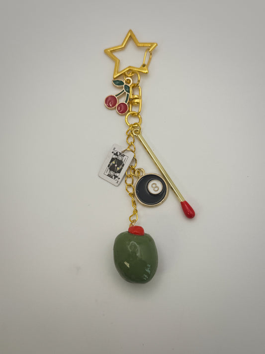 Girls Night Out Keychain – Handmade Polymer Clay Bag Charm