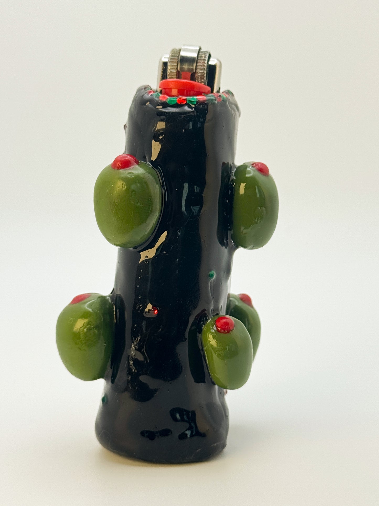 Olive Lighter Case| Fits Standard Bic | Handmade Polymer Clay Art