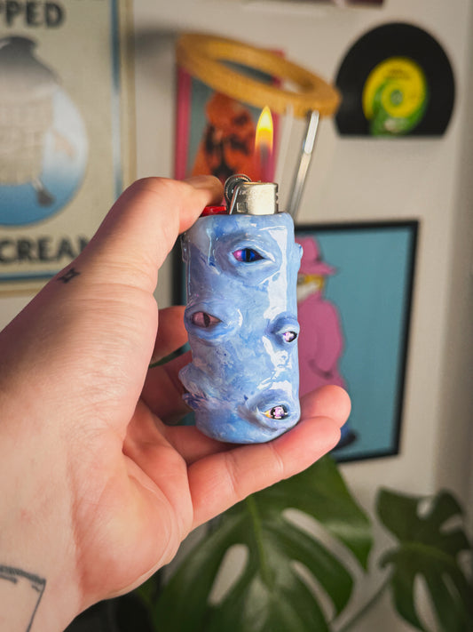 Eyeball Lighter Case| Fits Standard Bic | Handmade Polymer Clay Art
