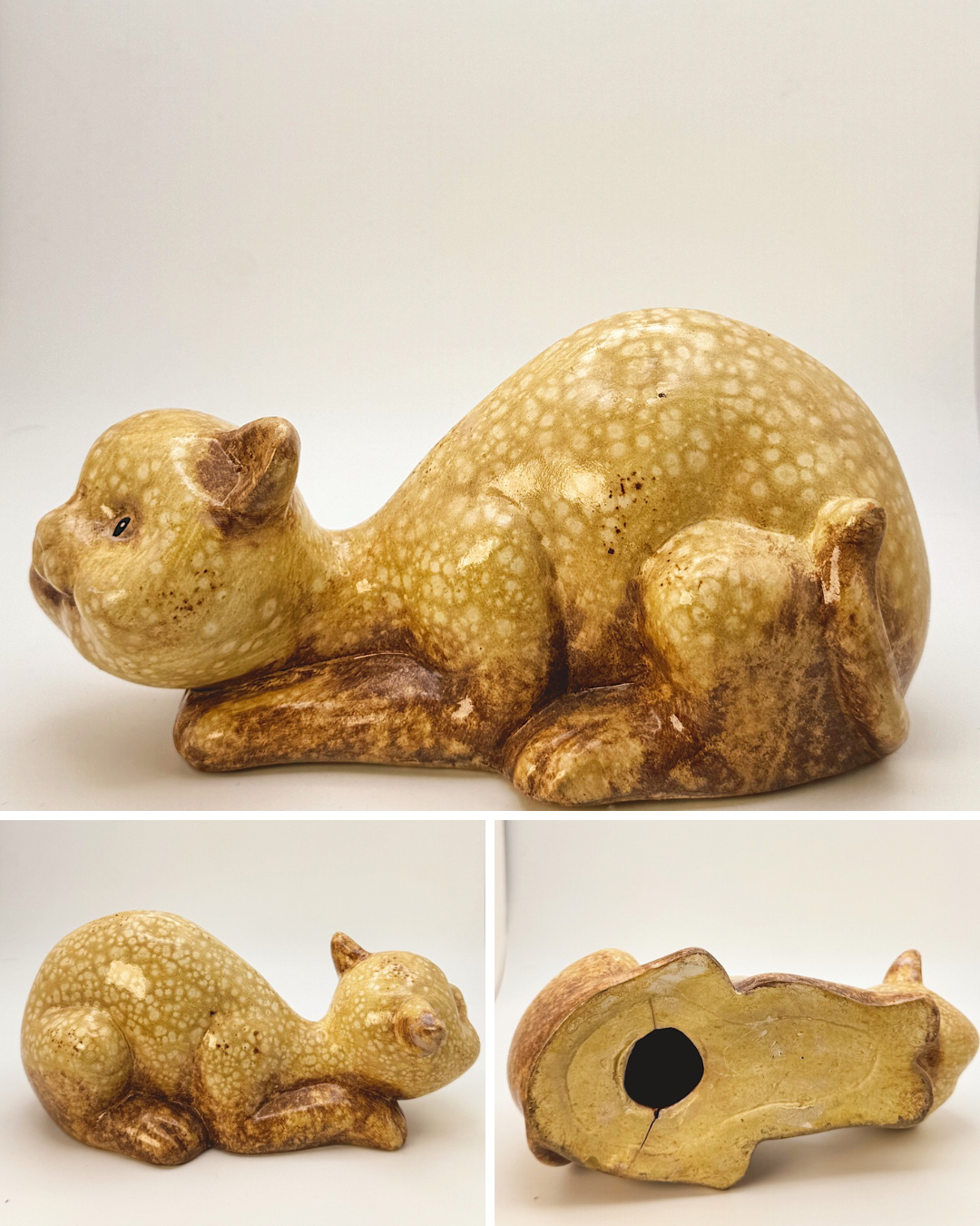 Rare Vintage ceramic cat figurines – set of 3 (mid-century style)