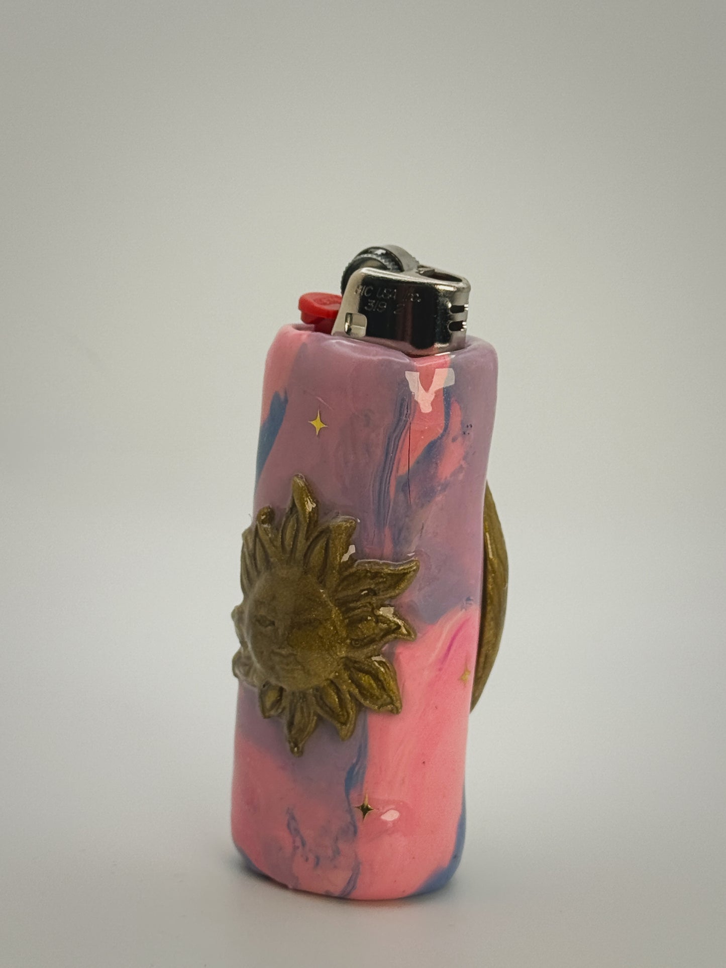 Celestial Lighter Case| Fits Standard Bic | Handmade Polymer Clay Art