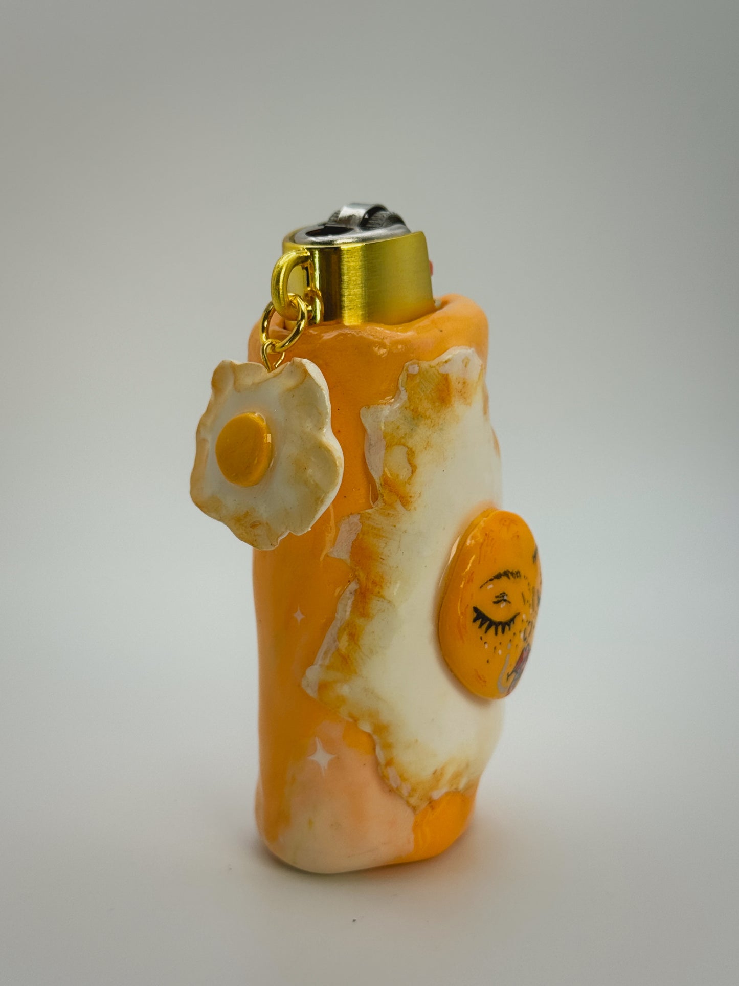 Fried Like An Egg Lighter Case w/ charm | Fits Standard Bic