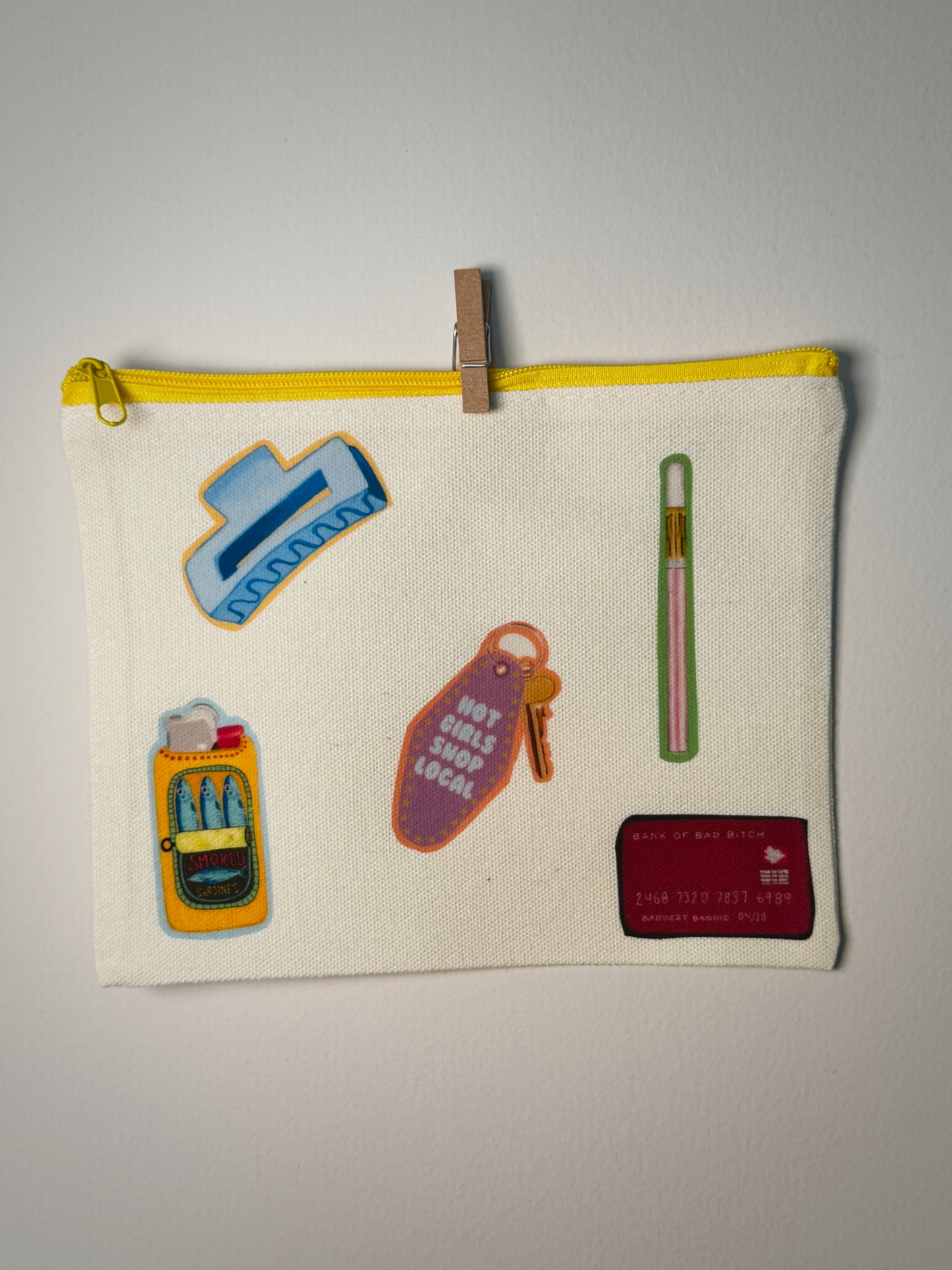 What’s In My Bag Hand-Pressed Bag | 8 x 6 Natural Cotton