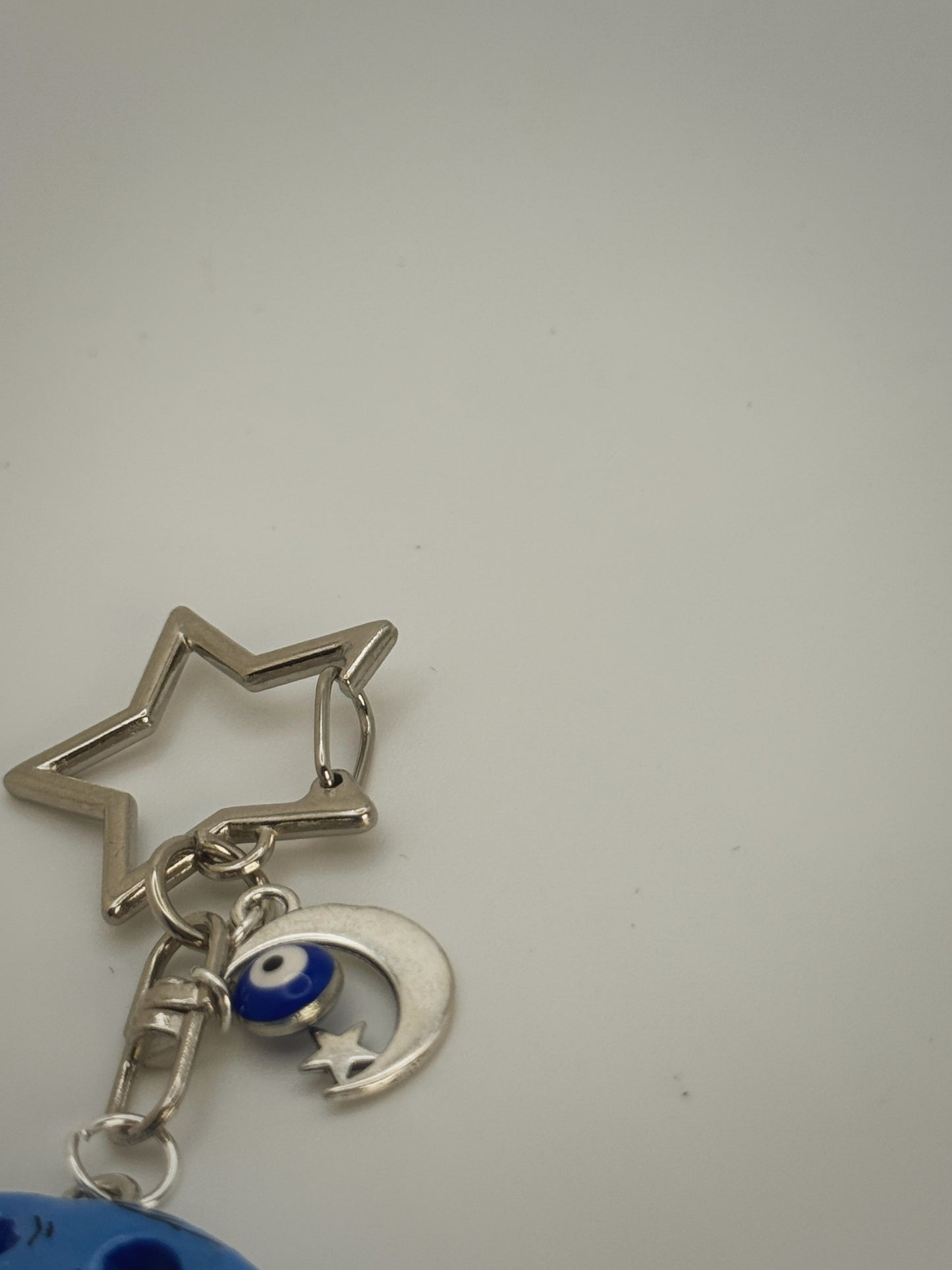 Sad Girl Moon Keychain – Handmade Polymer Clay Bag Charm