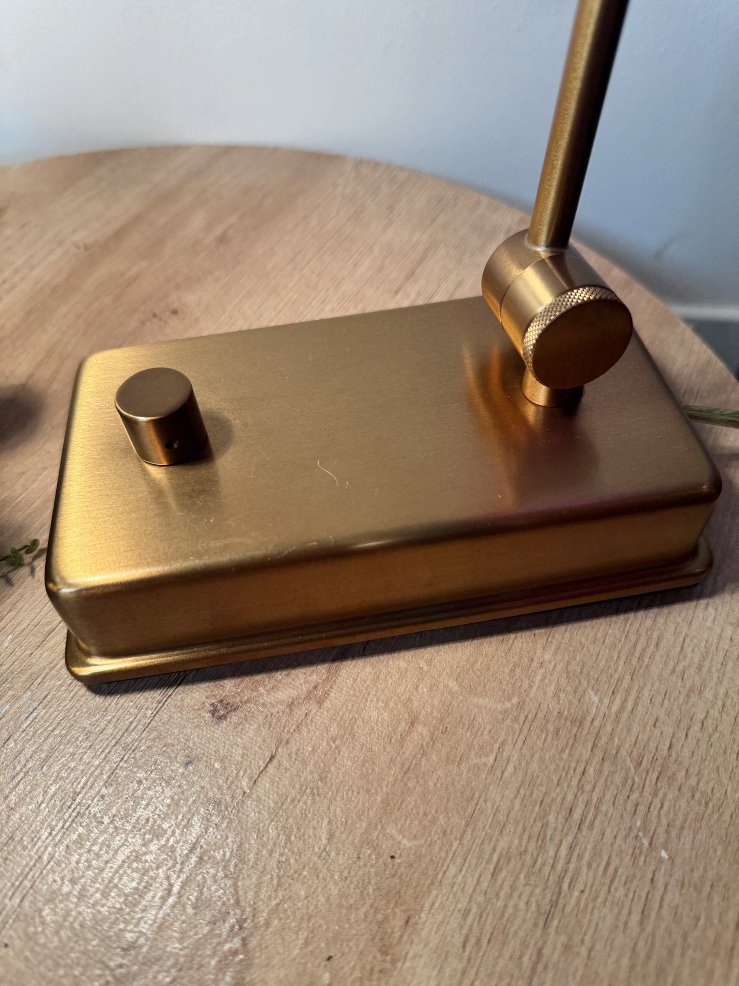 Vintage MCM Holtkötter Leuchten Adjustable Desk Lamp – Antique Brass, Dimmable, German Made