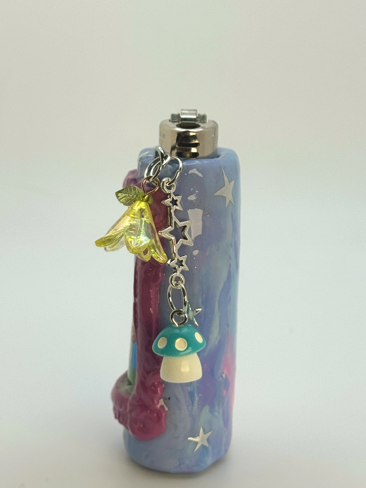 Vintage Frame Rip It Frog Case with charm| Fits Standard Bic | Handmade Polymer Clay Art