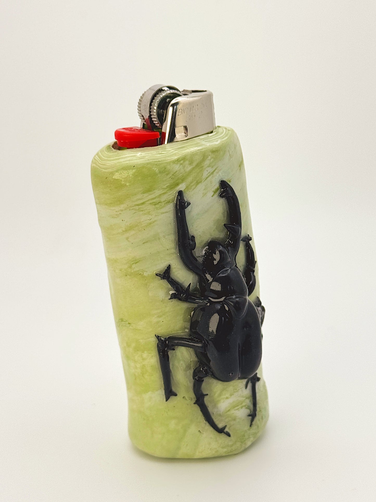 Beetle Lighter Case – Hand-Sculpted Polymer Clay Functional Art