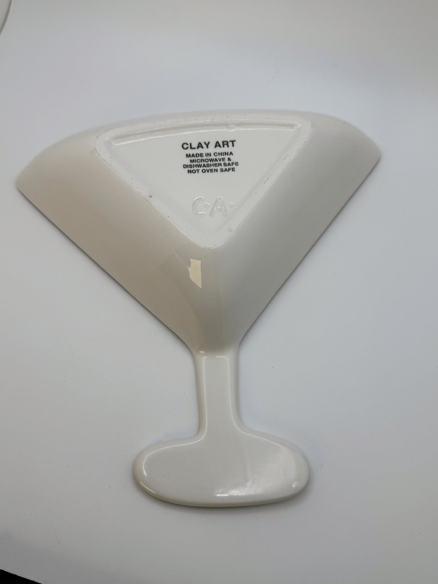 Vintage Martini Party Serving Set – Hand-Painted Cocktail Tray + 4 Martini Glass Plat