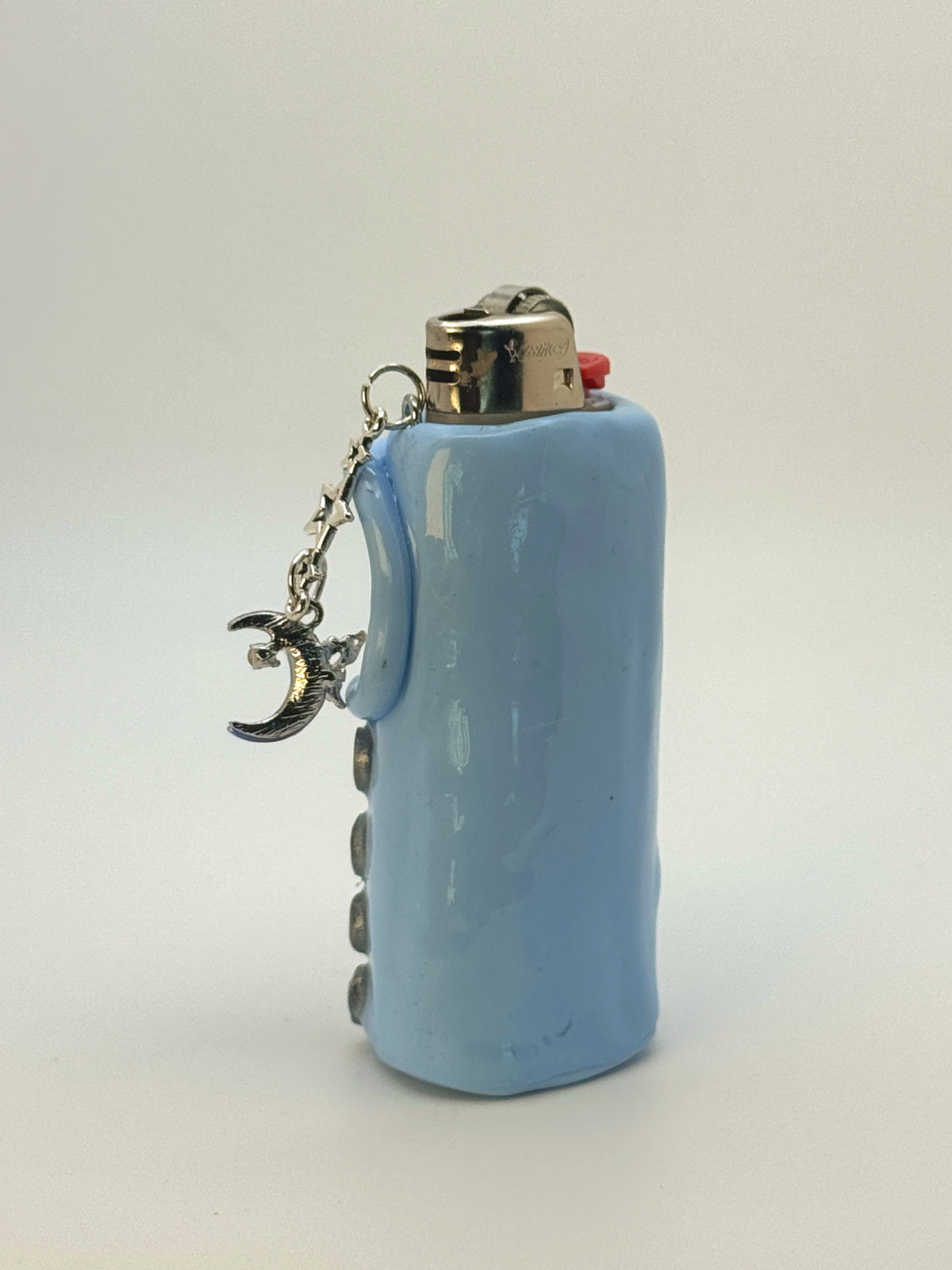 Vintage Cell Phone Case with charm| Fits Standard Bic | Handmade Polymer Clay Art