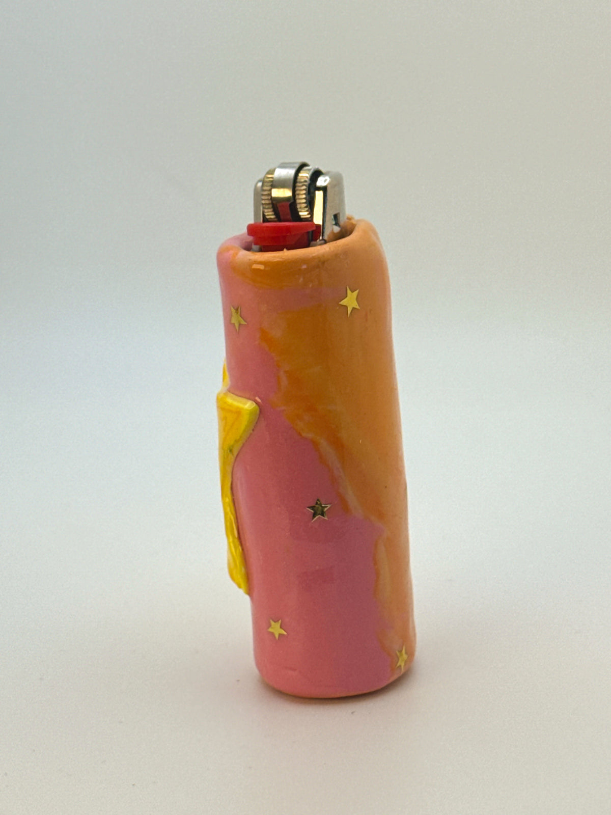 Celestial Star Case with charm| Fits Standard Bic | Handmade Polymer Clay Art