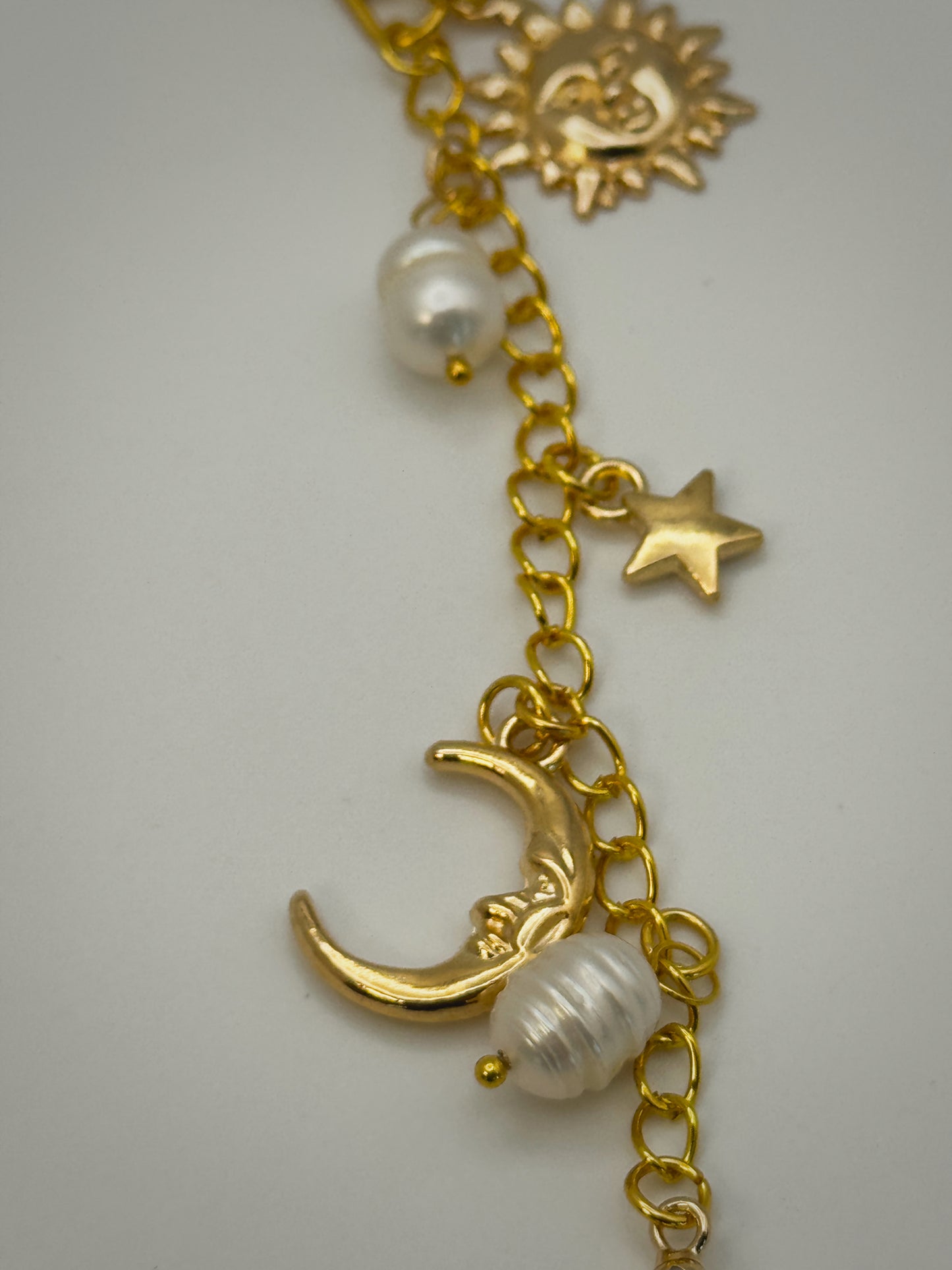 Gold Celestial Bag Charm | Handmade Key Chain
