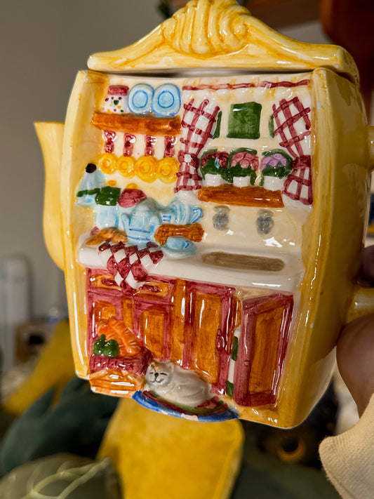 Vintage Cottage Kitchen Teapot | 3D Kitchen Scene | Kitsch Decor