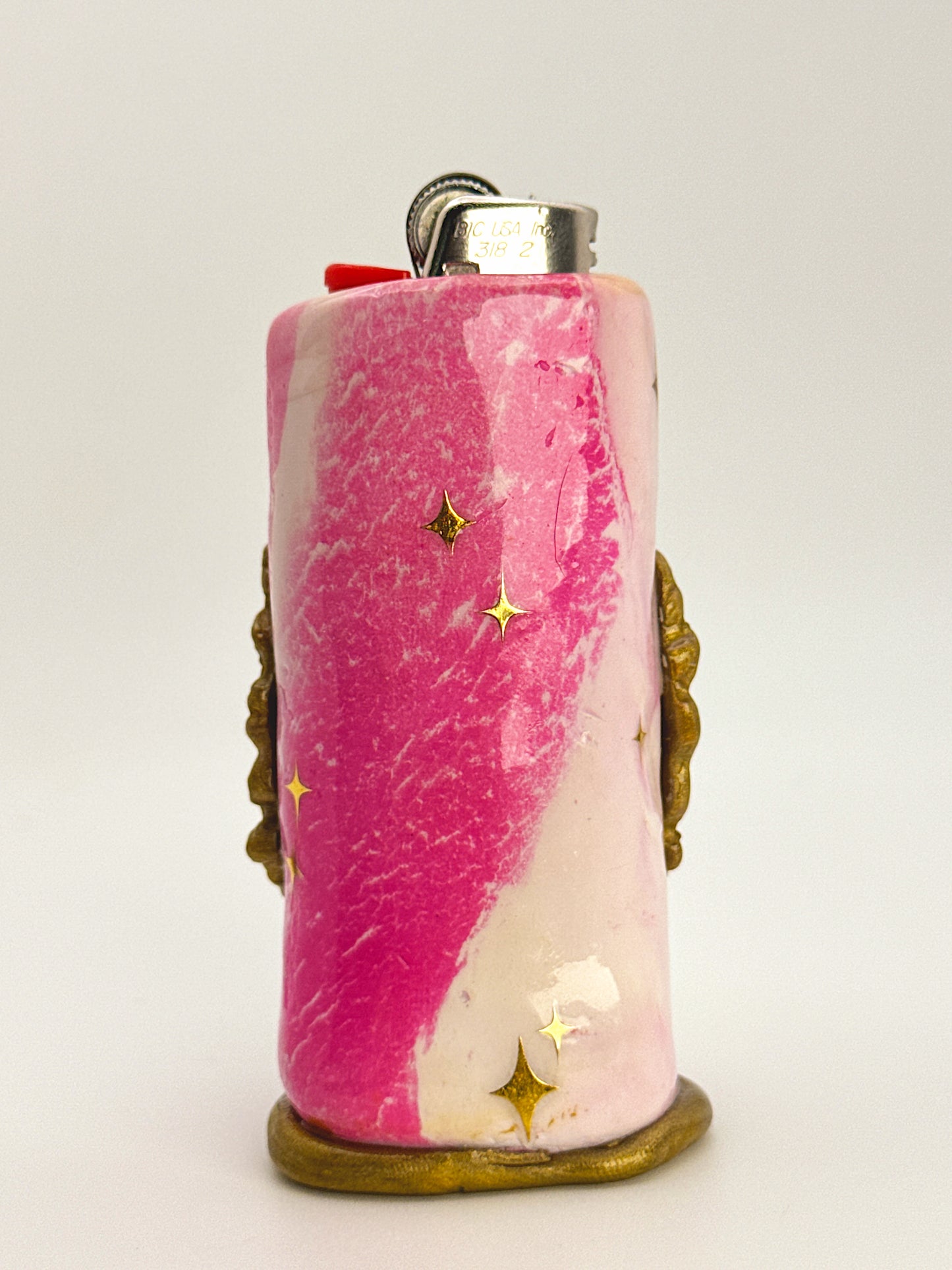 Puff Puff Pass Framed Lighter Case- Handmade From Polymer Clay