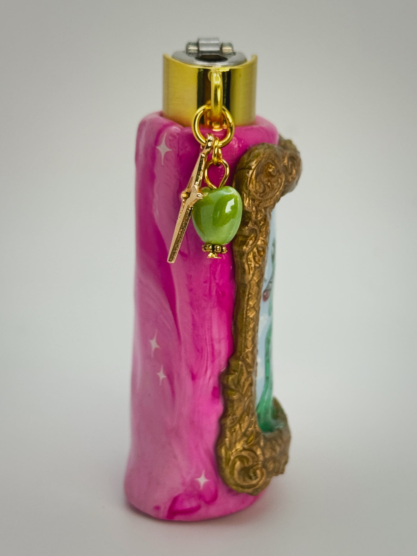 Frog That Doesn’t Give a F*CK Lighter Case w/ charm | Fits Standard Bic