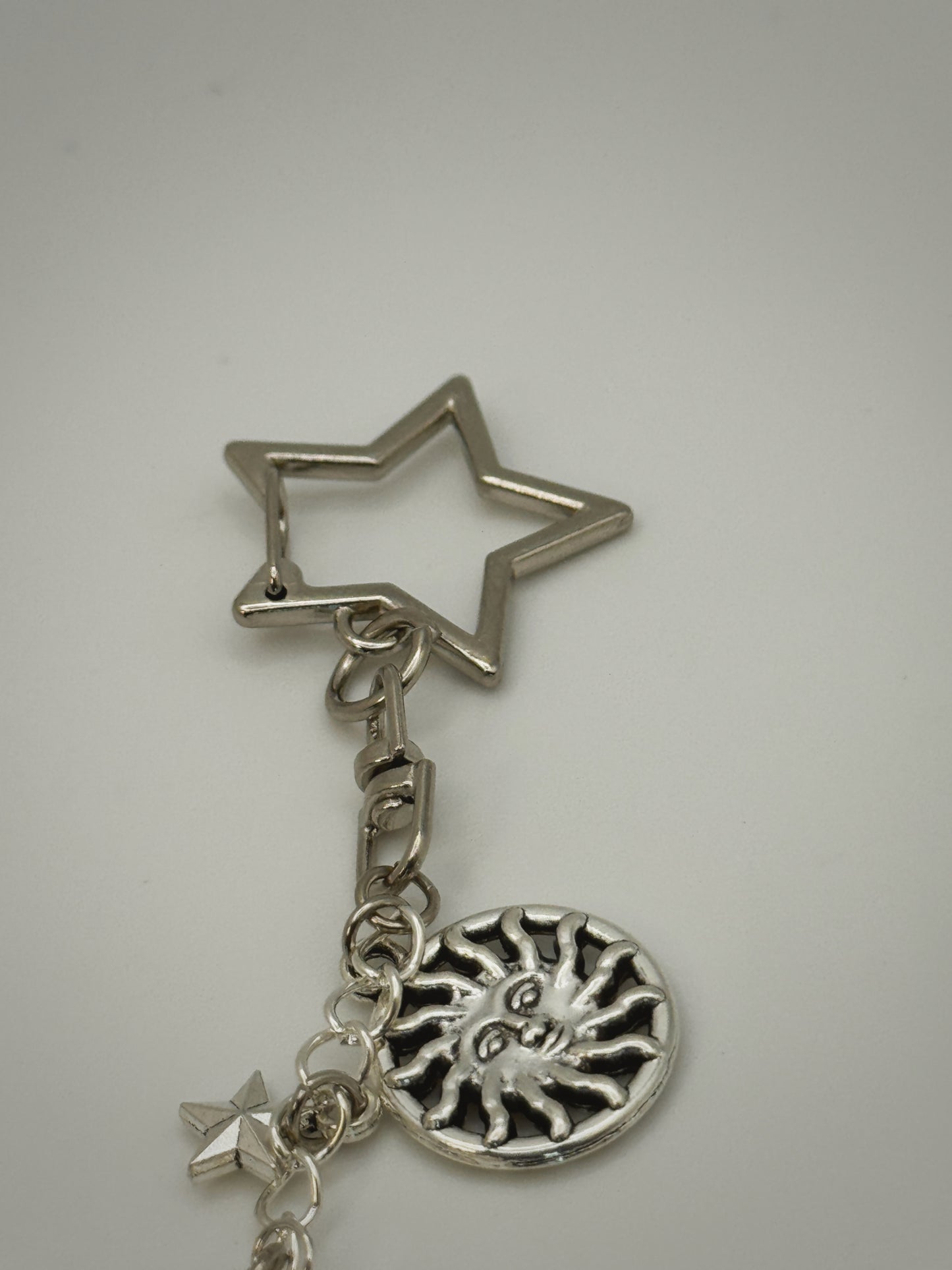 Silver Celestial Bag Charm | Handmade Key Chain