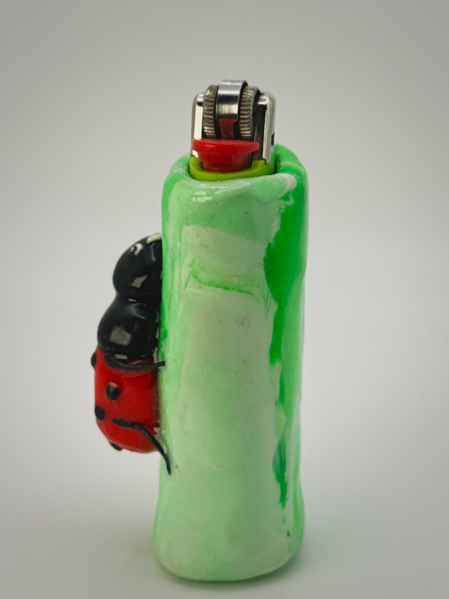 Lady Bug Lighter Case| Fits Standard Bic | Handmade Polymer Clay Art