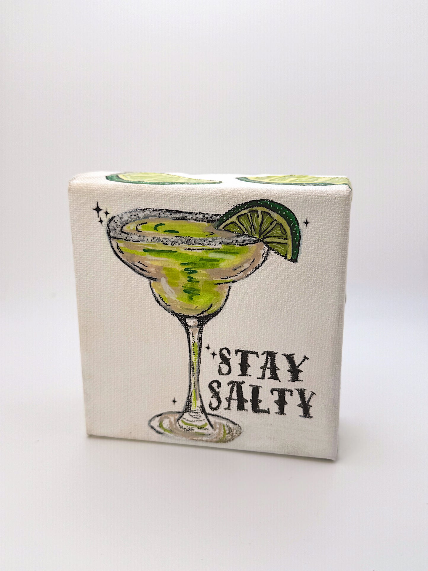 Stay Salty – Mini Cocktail Canvas (4×4 Original)