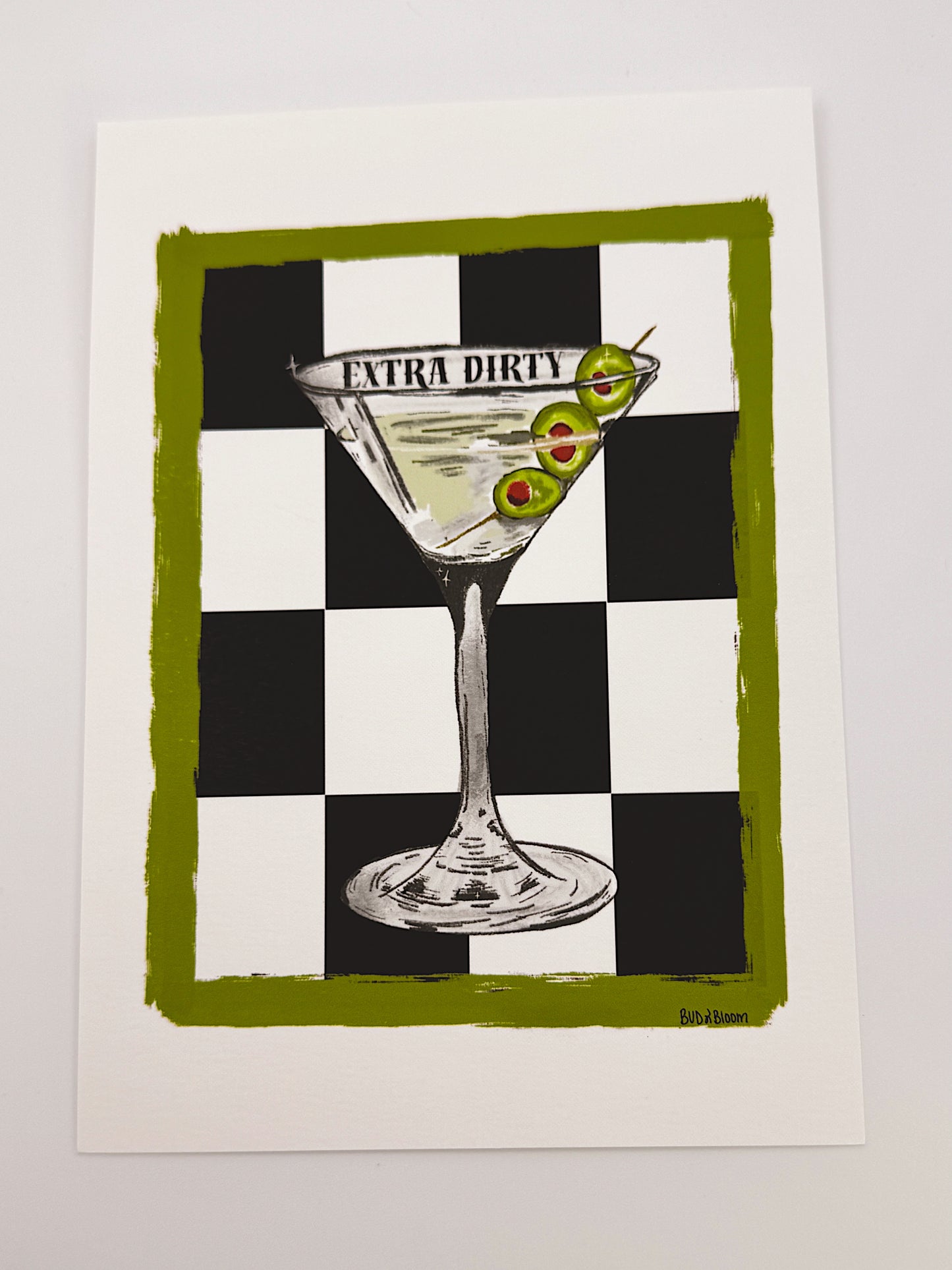 Extra Dirty Martini Print – 5x7 Art Print (Unframed)