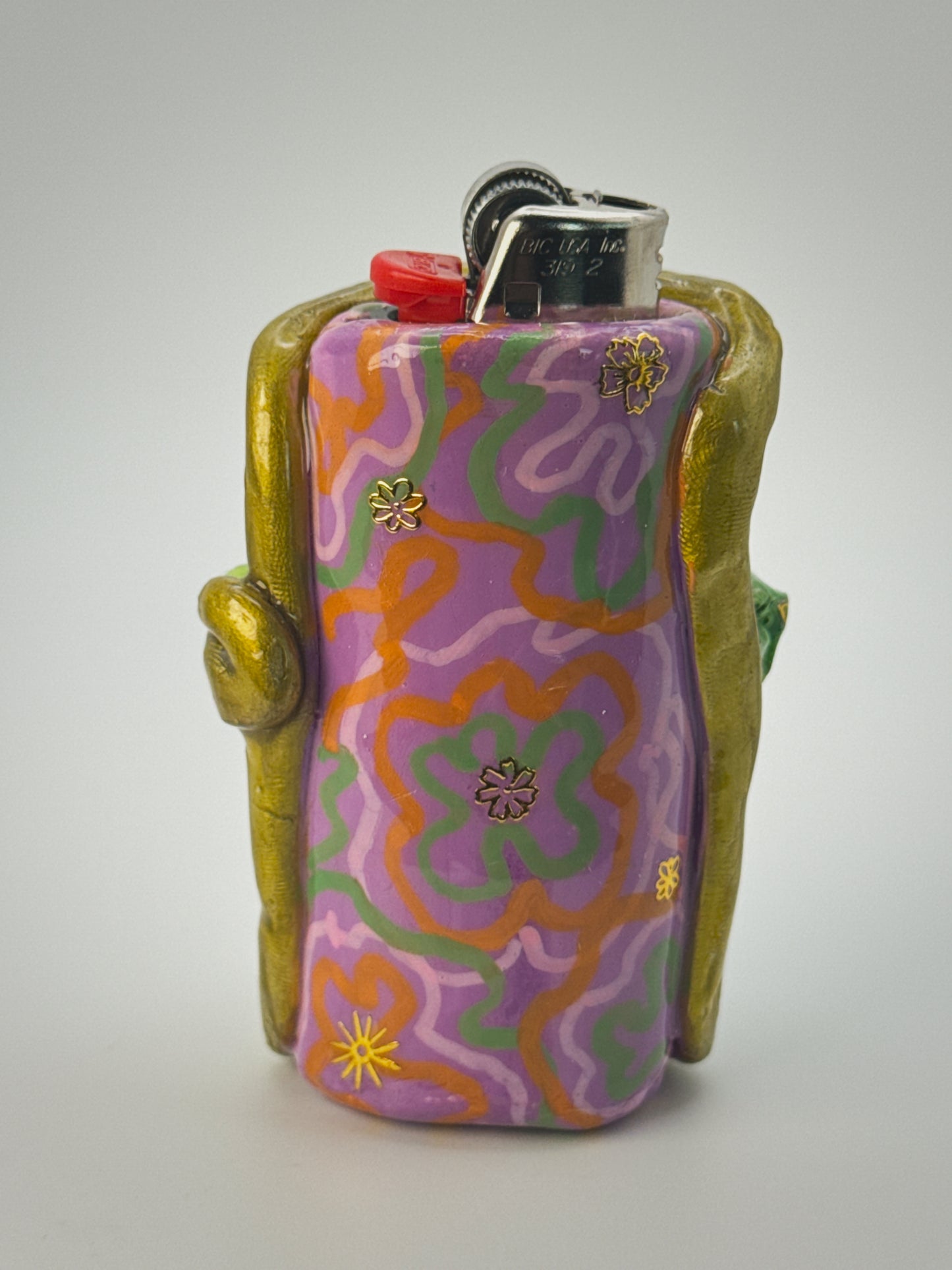 Smoked Sardine Tin Lighter Case| Fits Standard Bic | Handmade Polymer Clay Art