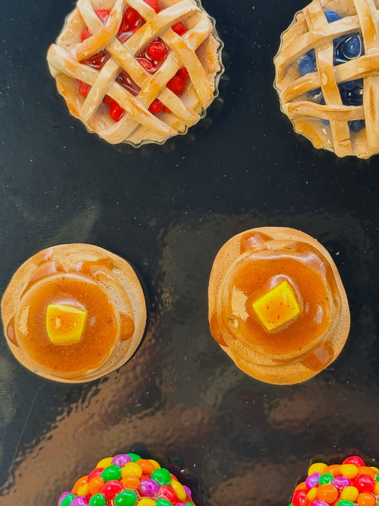 Pancake Stack— Handmade Polymer Clay Fridge Magnets