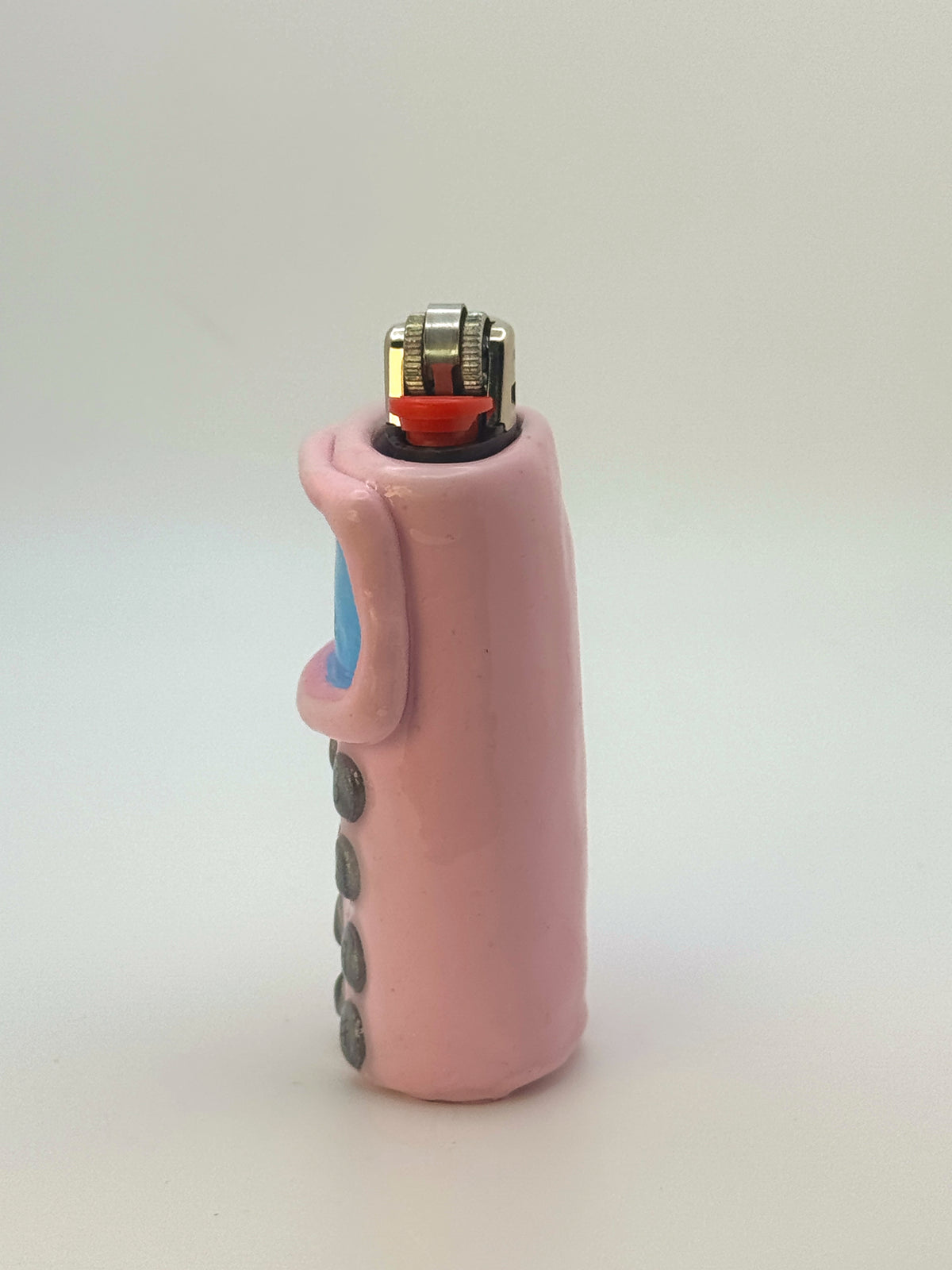 Vintage Cell Phone Case with charm| Fits Standard Bic | Handmade Polymer Clay Art