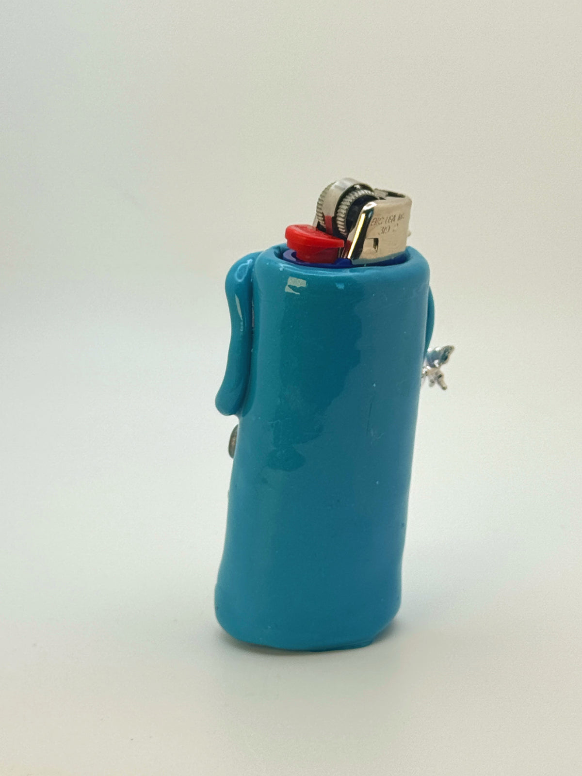 Vintage Cell Phone Case with charm| Fits Standard Bic | Handmade Polymer Clay Art