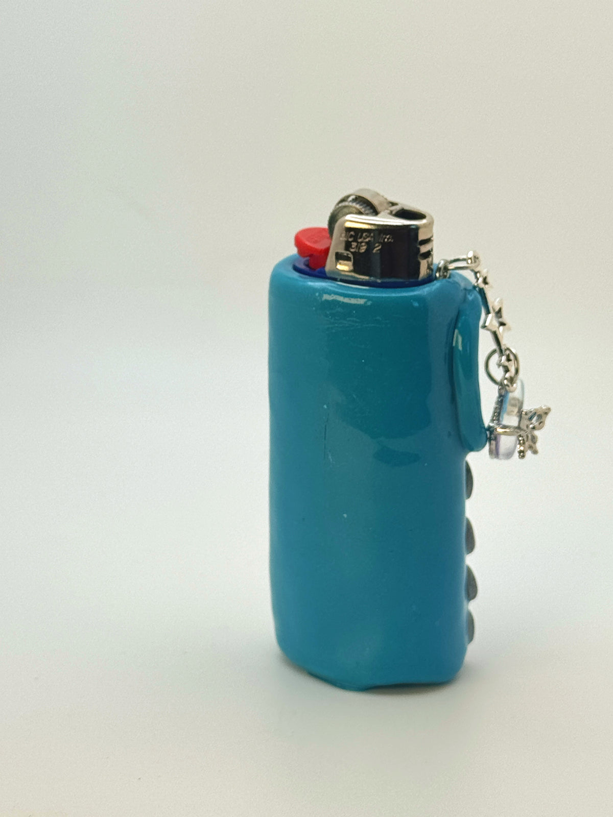 Vintage Cell Phone Case with charm| Fits Standard Bic | Handmade Polymer Clay Art