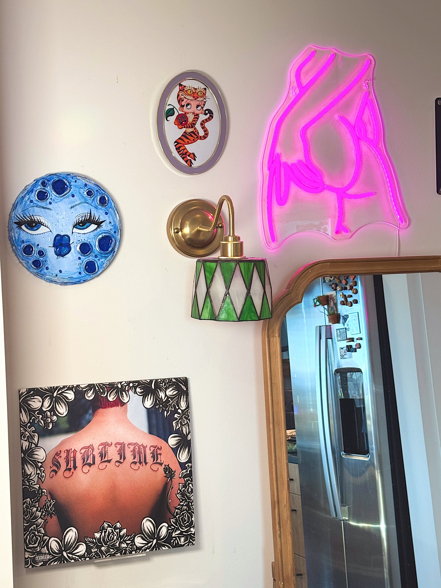 Lunar Lover – Hand-Painted 3D Blue Moon Canvas (8”)