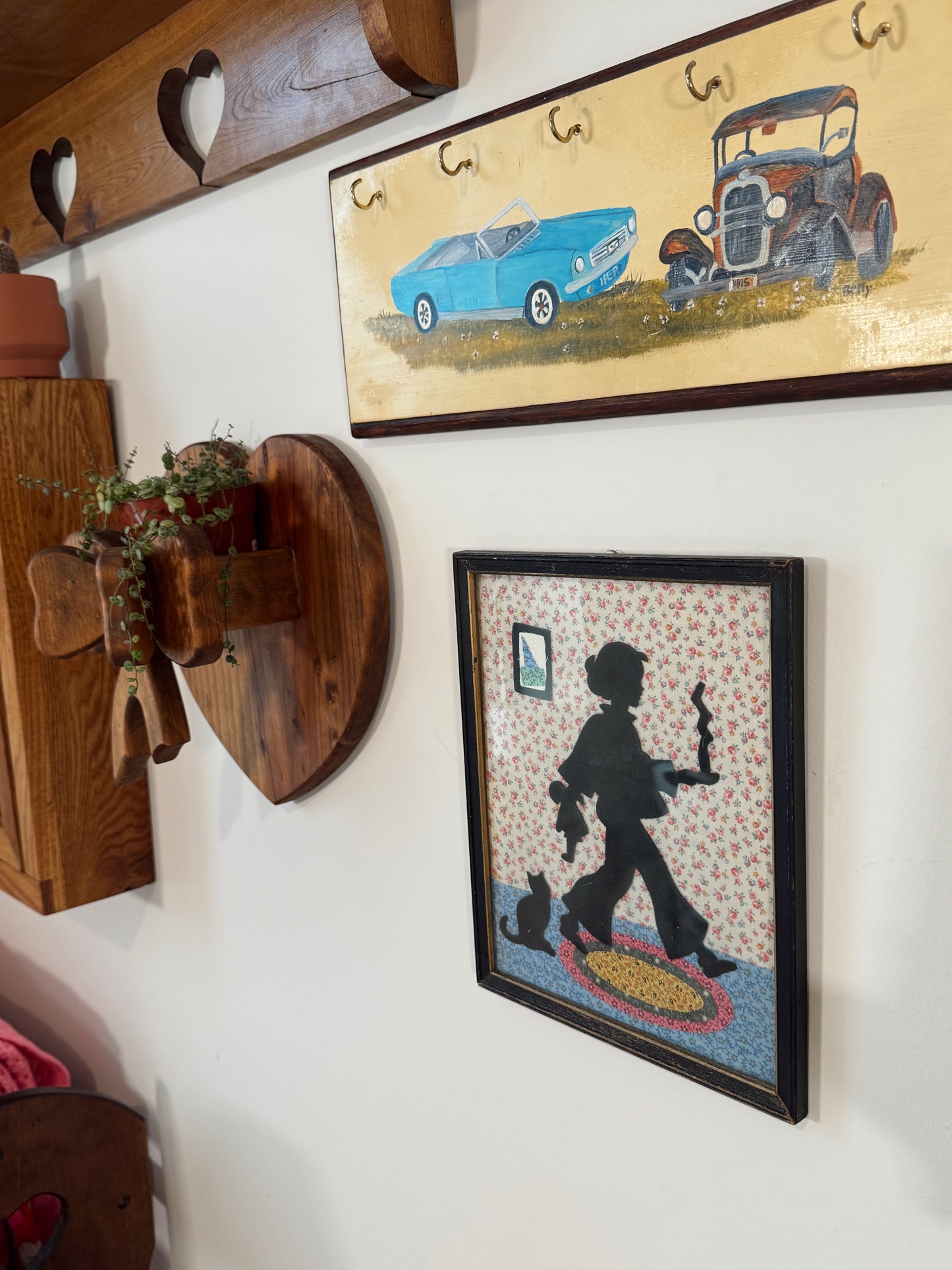 Vintage 1931 Framed Hand Cut Silhouette Folk Art – Signed & Dated