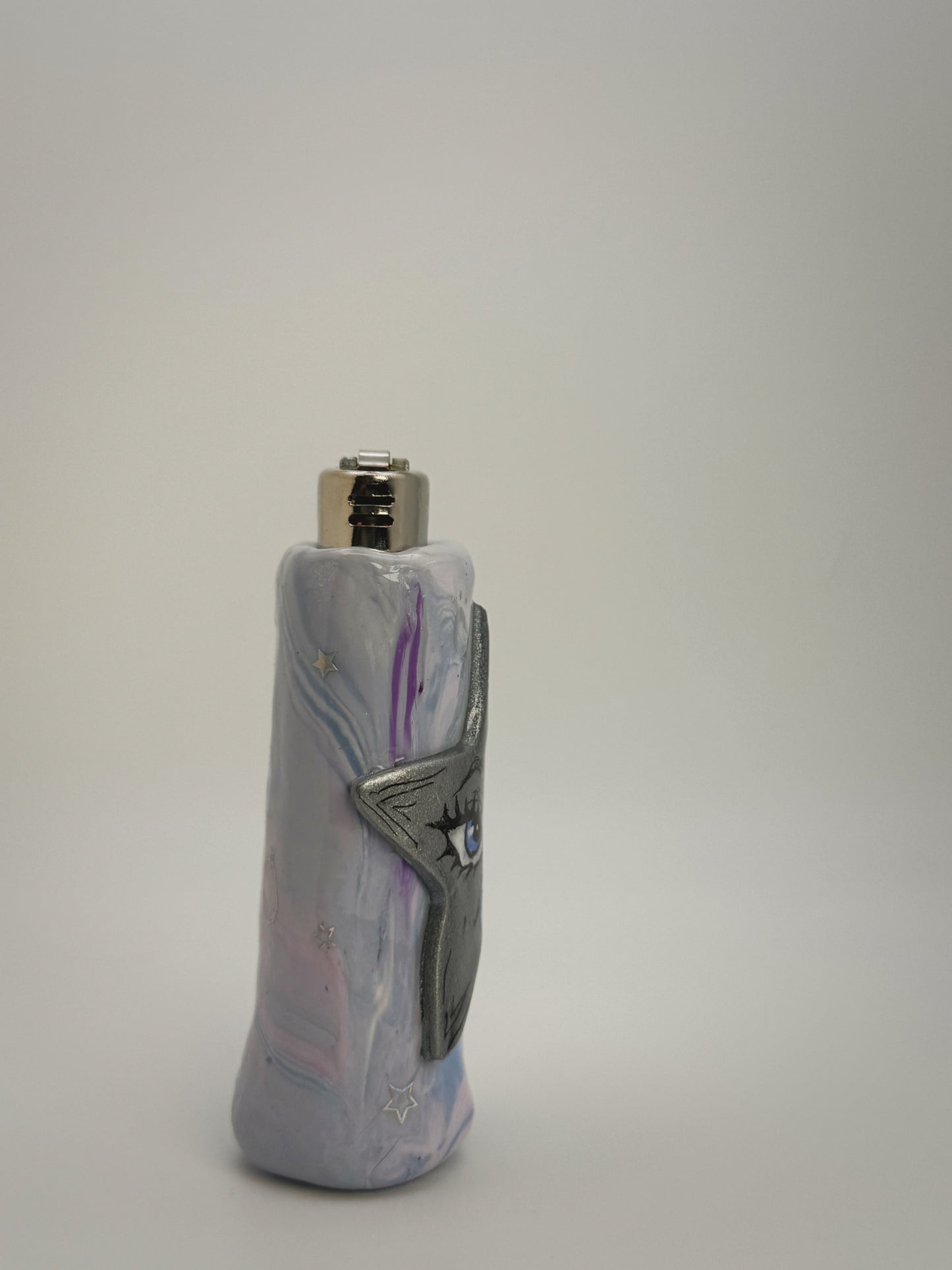 Sassy Star Lighter Case| Fits Standard Bic | Handmade Polymer Clay Art