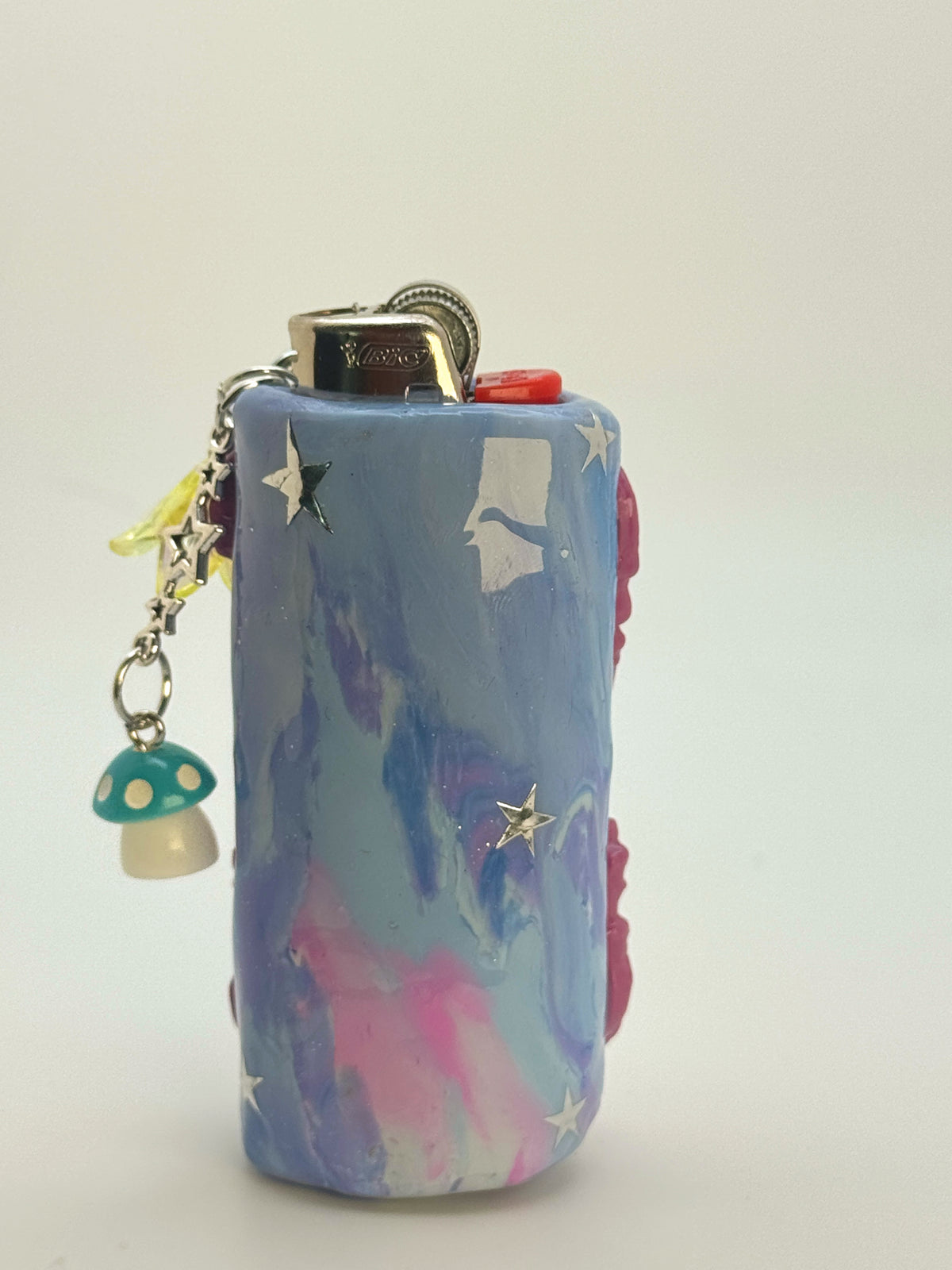 Vintage Frame Rip It Frog Case with charm| Fits Standard Bic | Handmade Polymer Clay Art
