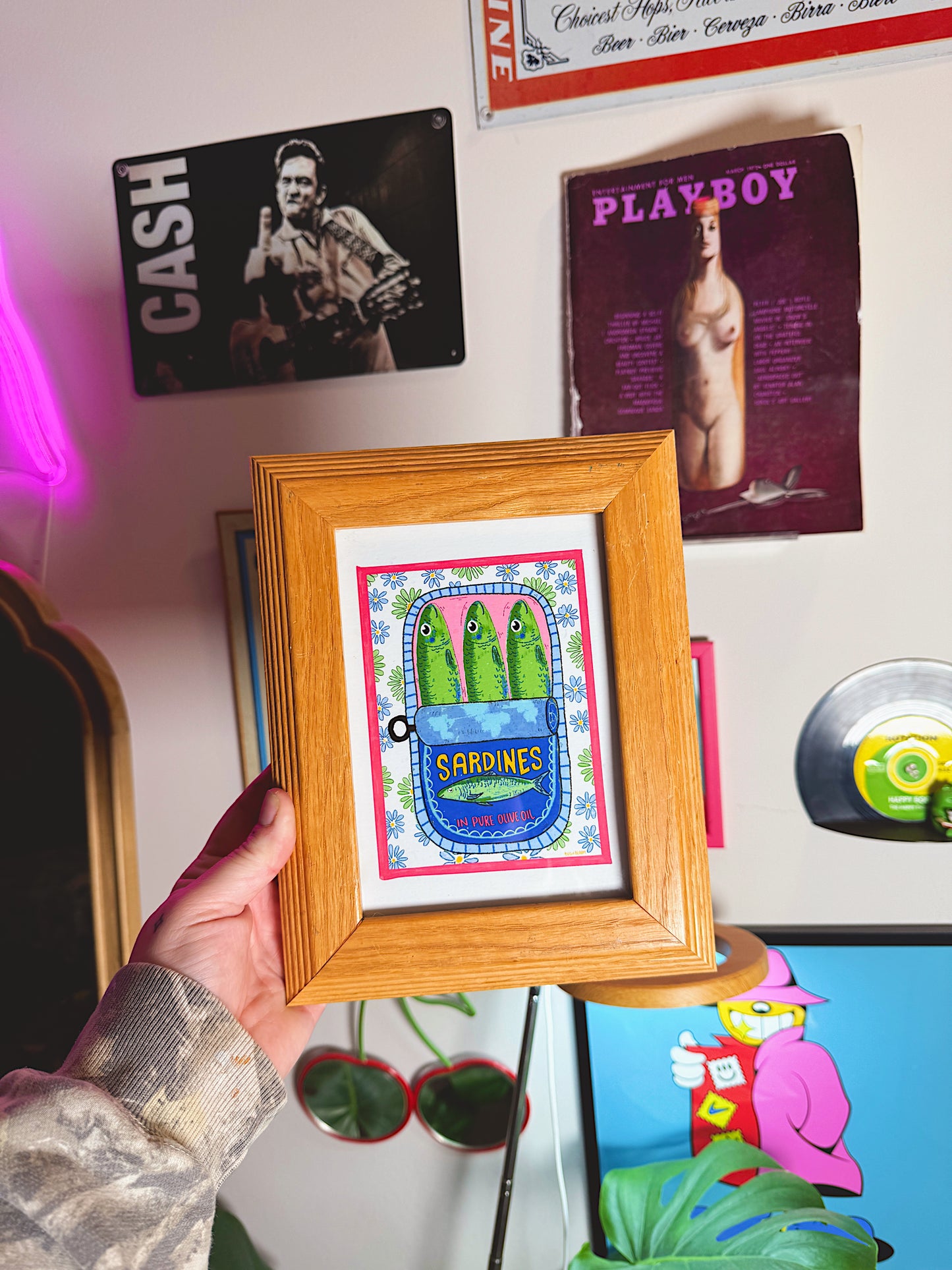 Sardines in Olive Oil Art Print – 5x7 FRAMED print