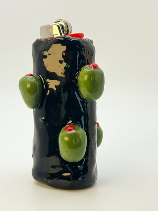 Olive Lighter Case| Fits Standard Bic | Handmade Polymer Clay Art