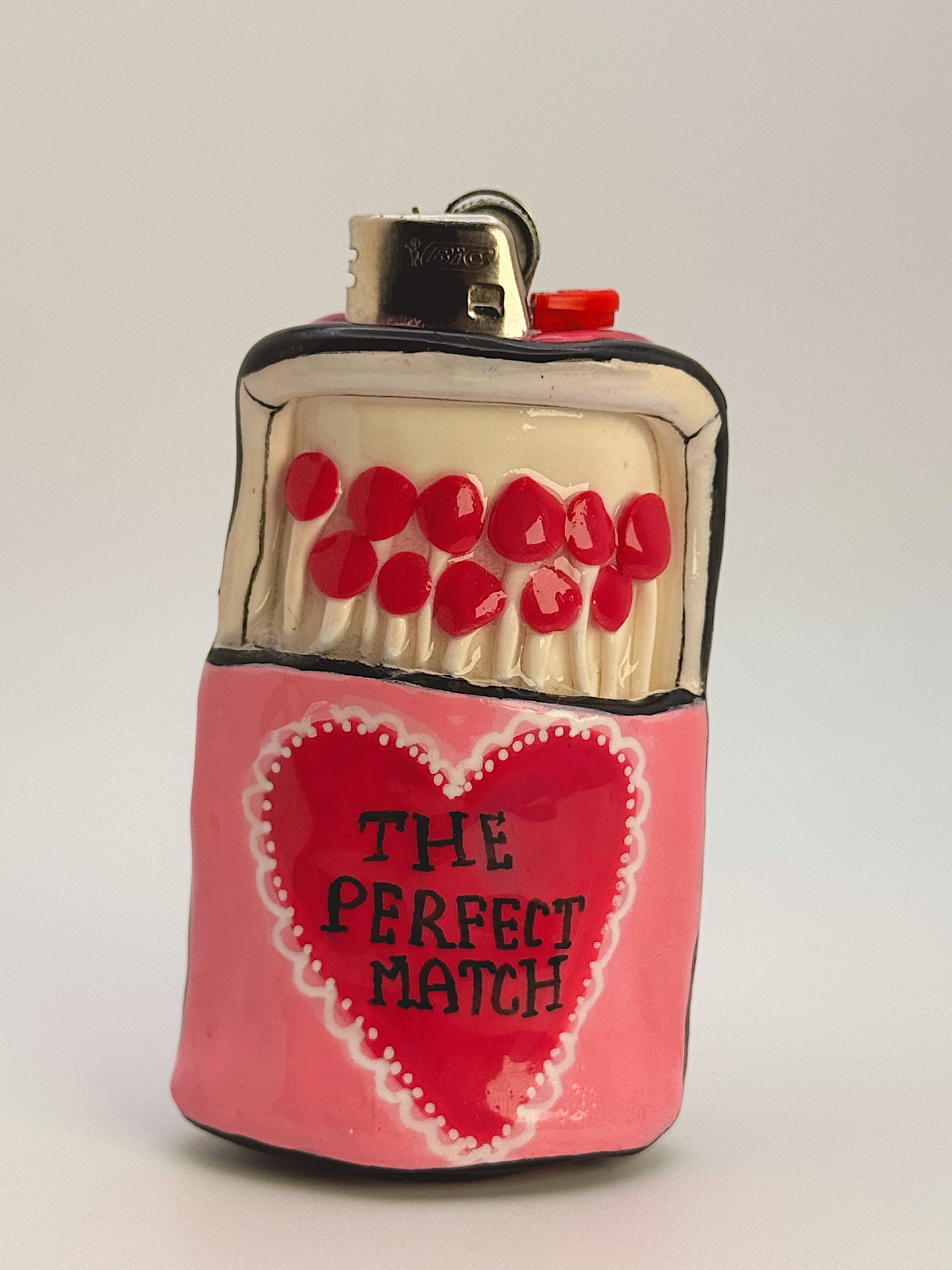 The Perfect Match Lighter Case – Handmade Matchbox-Inspired Polymer Clay Cover