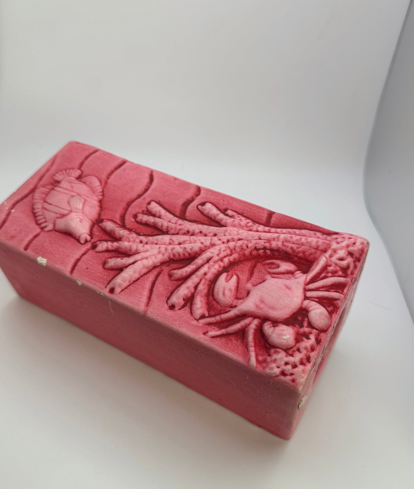 Vintage Pink Ceramic Sun & Moon Sculptural Bookends / Candle Holders (Set of 2)